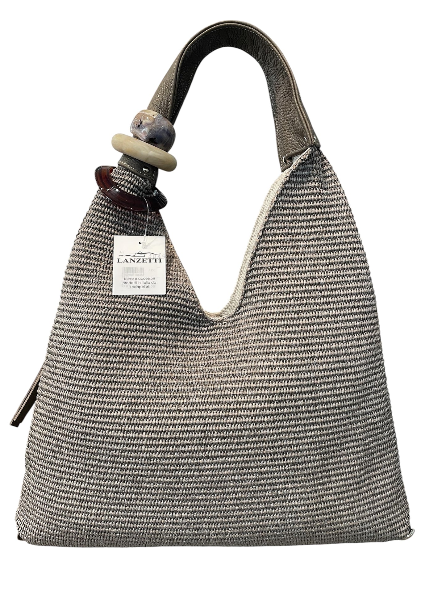 Lanzetti Beutel Bast+Leder 3049