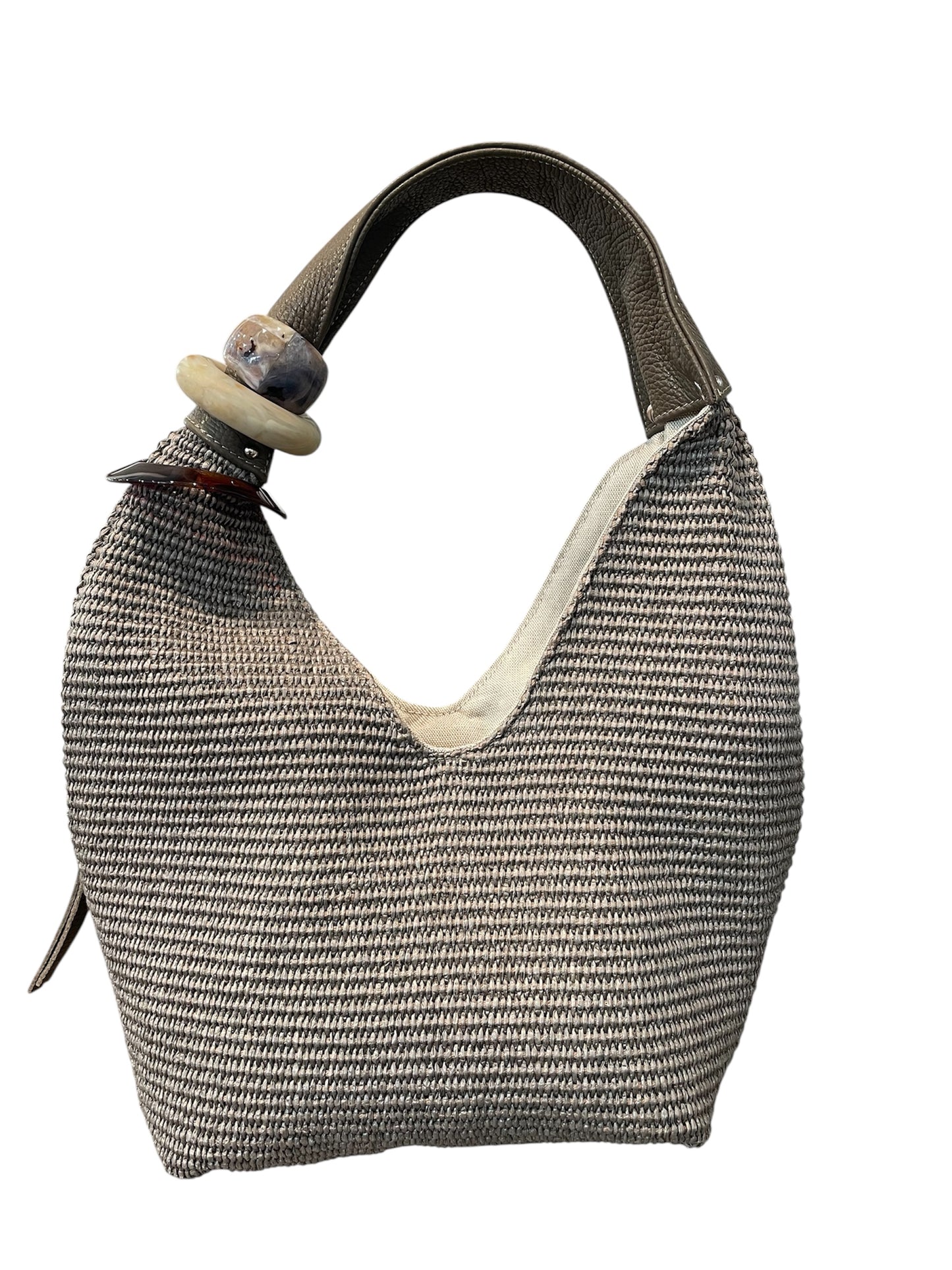 Lanzetti Beutel Bast+Leder 3049