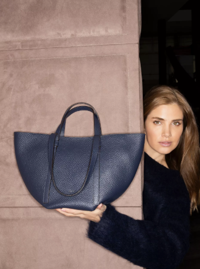 Abro shopper cosmo medium leder navy